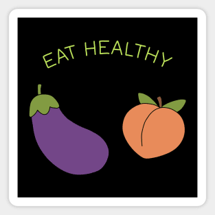 Eggplant and Peach Magnet